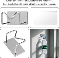 Support mural auto-adhésif en acier inoxydable 304 pour éponge de cuisine, organiseur de rangement antirouille pour liquide vaisselle