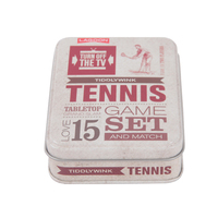 Coffret de jeu de tennis personnalisé en boîte rectangulaire en métal – Offre spéciale – Emballage cadeau pour jeu de tennis – Mini boîte en métal