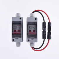 Disjoncteur isolateur DC photovoltaïque, interrupteur de transfert de charge solaire 2P32 en plastique étanche à l'eau et à la poussière