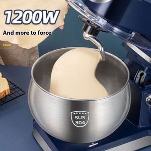 Blender en acier inoxydable 3-en-1 de 1200 W, 5 litres, 5 vitesses, 220 V, usage commercial et domestique, pour la préparation de pâte, des œufs et les applications hôtelières - Product Image 3