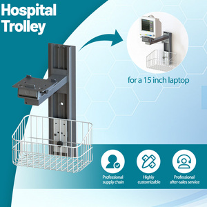 Mobiele endoscoop, ziekenhuis, verstelbare echografiemachine, monitor, prijs, mand, noodstandaard, trolley, kar, <span class=keywords><strong>ECG</strong></span> - Product Image 2