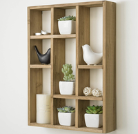 Rangement mural mobile en bois à compartiments multiples pour la décoration intérieure étagères flottantes en bois pour la décoration murale