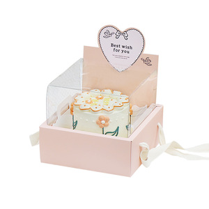 Boîte conception personnalisée emballage de gâteau impression carton blanc biodégradable boîtes détachables pâtisserie cuisson gâteau avec couvercle - Product Image 5