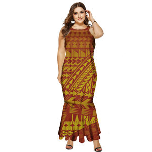 Puletasi polynesisches Meerjungfrau-Kleid hawaiianischer Stil formelles Abendkleid Ballkleid Hochzeit Maxi-langes Kleid für Damen - Product Image 2