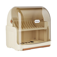 Égouttoir de cuisine multifonctionnel avec couvercle, anti-poussière et anti-humidité, et boîte de rangement pour baguettes