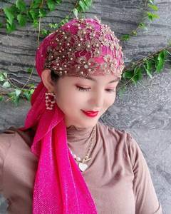 YASEEN soft acrylic fabric pearl knotted eco-friendly breathable casual travel versatile women's <b>hat</b> <b>for</b> all seasons - Product Image 1