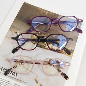 Retro Anti-Blauwe Lichte Brillen Monturen Voor Brillen Accessoires Acetaat Optische Brillen Voor Dames