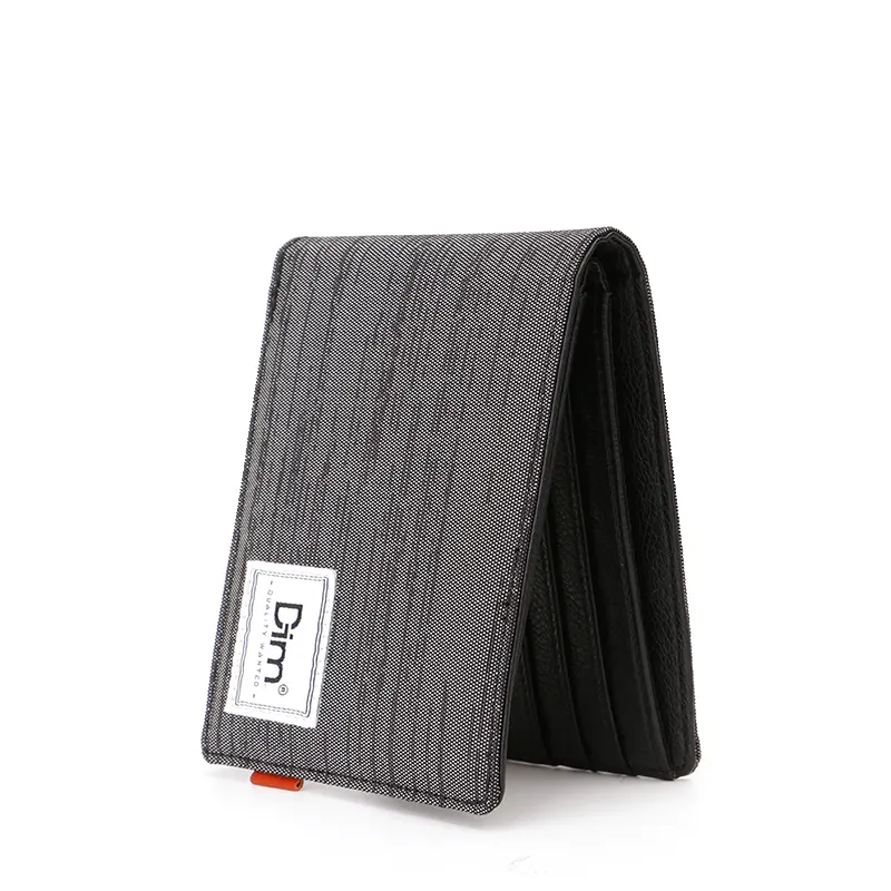 Дорожный минималистичный тканевый кошелек с индивидуальным логотипом, мужской кошелек с держателем для карт, тонкий кошелек с технологией RFID