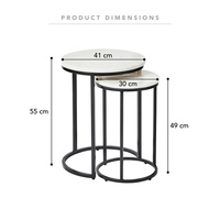 Ensembles de tables d'appoint doubles modernes en marbre de qualité supérieure, style panneau, faciles à assembler, non pliables, pour la maison, l'hôpital, l'appartement, l'école, le salon