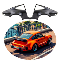 Omcar F/G Model 964 Backdate 930 Turbo Dry Carbon Fiber Rear Fenders Bodykit 1964-1994 Finishing Poles Berkilau Pemasangan Mudah