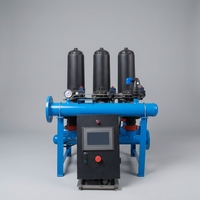 Système de filtration à disques à lavage automatique pour irrigation goutte à goutte agricole avec PLC pour la filtration de l'eau, garantie 1 an