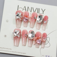 RONIKI Faux Ongles Press-On Faits Main, Design Personnalisé, Réutilisables, Faible MOQ, Fournitures de Gros pour Salons – Vente Chaude