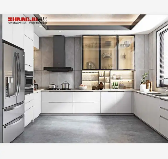 Solid Wood Assembled Promotional Wholesale Hampton Style Kitchen Cabinets Full Bullnose