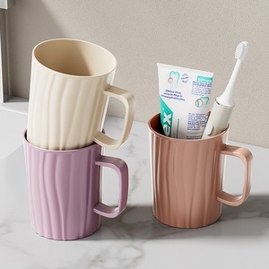 Tasse de lavage créative à motif d'arbre avec poignée simple épaissie Tasse à brosse jetable en PP - Product Image 3