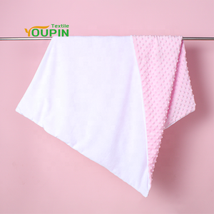<span class=keywords><strong>Couverture</strong></span> personnalisée pour bébé 30x40 pouces, double couche, en <span class=keywords><strong>Minky</strong></span> Dot et peluche courte, pour impression par sublimation - Product Image 5