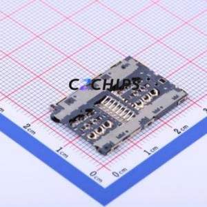 MCS-102 SIM Card Connector SMD Connector Plug-In Type Mini SIM Card Card Holder 1.5mm - Product Image 2