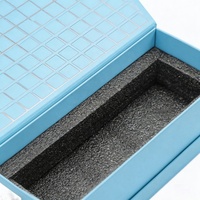 Boîtes cadeaux magnétiques personnalisées en carton rigide bleu mat de luxe, grandes, avec couvercle magnétique