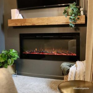 <span class=keywords><strong>Chimenea</strong></span> Eléctrica Inteligente Kalsubo <span class=keywords><strong>de</strong></span> 50 Pulgadas <span class=keywords><strong>de</strong></span> Ancho, Diseño Empotrado en Pared, 30 Colores <span class=keywords><strong>de</strong></span> Brasas Realistas - Product Image 1