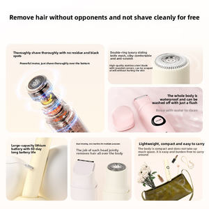 Tondeuse bikini Komingdon pour femmes, étanche, double lame en céramique, <span class=keywords><strong>rasoir</strong></span> électrique rechargeable 2-en-1, épilation indolore, usage domestique - Product Image 3