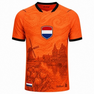 <span class=keywords><strong>Camiseta</strong></span> <span class=keywords><strong>de</strong></span> la Selección Nacional <span class=keywords><strong>de</strong></span> Holanda 2026, Color Naranja, <span class=keywords><strong>con</strong></span> el Logotipo <span class=keywords><strong>de</strong></span> la Selección, Estilo Vintage, para Niños, Uniforme <span class=keywords><strong>de</strong></span> Fútbol - Product Image 2