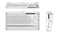 Console de mixage numérique professionnelle 32 canaux avec effets DSP pour l'audio de scène et d'église