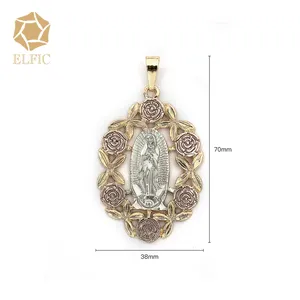 Pendentif fleur en or, pour rappeur, bijoux, breloques, tendance, vente en gros