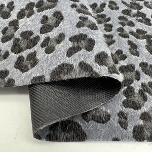 100% Polyester Dệt Kim Leopard In Lông Cừu Vải 280gsm Bọc Velour In Nhung Ren Cho Giày Dép Và Túi Xách Twill Phong Cách - Product Image 2