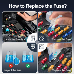 100 pièces de fusibles de lame de <span class=keywords><strong>voiture</strong></span> miniatures standard en zinc, kits assortis, 5A 7.5A 10A 15A 20A 25A 30A ATO ATS ATM, mini fusibles - Product Image 6