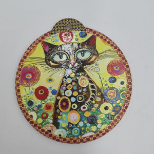 Posavasos Redondos de Cerámica de 10 mm, Diseño de <span class=keywords><strong>Gato</strong></span> <span class=keywords><strong>Persa</strong></span>, para Sublimación, con Base de Corcho, los Más Vendidos - Product Image 1
