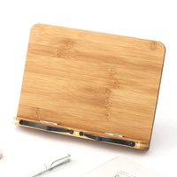 Support de tablette en bois Portable personnalisé, support de livre réglable en bambou pour la lecture