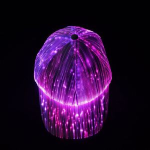 Gorra de béisbol con cambio de color luminoso de fibra óptica incandescente recargable Unisex para fiesta de Pascua Navidad - Product Image 2