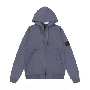 Nuova Giacca <span class=keywords><strong>con</strong></span> <span class=keywords><strong>Cappuccio</strong></span> di Tendenza in Tessuto Terry Tinta Unita, <span class=keywords><strong>Felpa</strong></span> Casual Oversize - Product Image 3