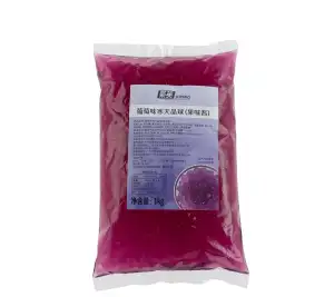 Bulle de cristal saveur raisin délicieuse perle croustillante sac de gros personnalisé 1KG