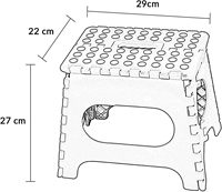 Tabouret pliant robuste antidérapant Portable léger en plastique repose-pieds poignée de transport moderne pour les tout-petits utilisation en intérieur