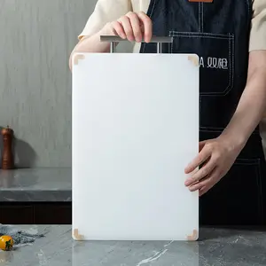 Papan pemotong alami plastik warna-warni antiselip dapur kustom Modern