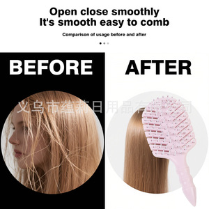 Peigne à cheveux portable mini, grand peigne de massage en plastique pour usage domestique - Product Image 5