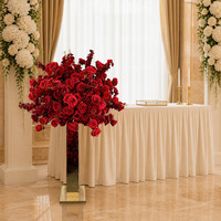 Boule de fleurs en soie rose, centre de table moderne pour mariage, sphère florale pour la table des mariés, toile de fond, allée, décoration de banquet