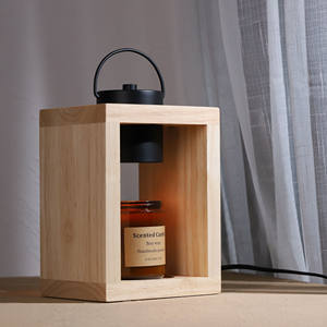 Lampe chauffe-<span class=keywords><strong>bougie</strong></span> à Base de bois en caoutchouc élégante, matériau naturel, <span class=keywords><strong>brûleur</strong></span> d'arôme de fusion d'huile, petites bougies <span class=keywords><strong>yankee</strong></span> 8Oz - Product Image 3