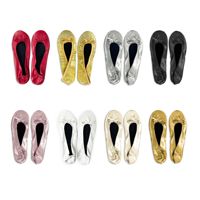 Chaussures plates de mariage pour la mariée pour la danse Chaussures de danse pour demoiselle d'honneur pour fille Chaussures plates de ballet pliables et sandales