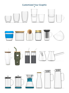 Daji Hydro cao cấp làm bằng tay thân thiện với môi Kính drinkware Set với nút chai nắp trà ấm nước bình & bình - Product Image 6