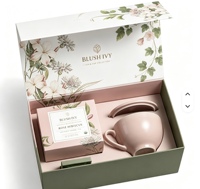 Boîte en carton magnétique de luxe en forme de livre, personnalisée avec impression, avec insert en EVA pour l'emballage cadeau de sachets de thé et d'ensembles de tasses à thé