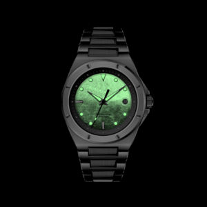 カスタマイズされたスペース発光ビジネスメンズ高級時計ムーン位相点ダイヤル防水クォーツグレード5チタンケース - Product Image 2