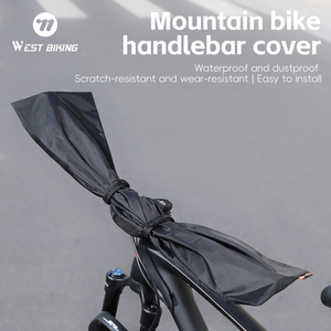 WEST BIKING 210 Nylon PU <span class=keywords><strong>Housse</strong></span> de guidon de vélo imperméable et anti-poussière, sangle résistante à l'usure, poignées de guidon de vélo - Product Image 1