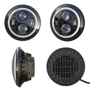 Faros Delanteros Redondos LED Halo de 7 Pulgadas con Certificación DOT E9 para Motocicleta Thar - Product Image 4