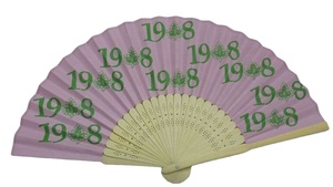 Promotional Fan Customized Paper Hand Fan <b>Bamboo</b> Rib 21cm Wood Folding Fan for Wedding and Party Use - Product Image 5