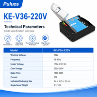 Protecteur de tension industriel Puluos KE-V36-220V avec temporisation réglable et courant de 30A