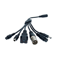 Câble d'alimentation CC 6-en-1 avec embouts XLR M12 M16 IEC CC pour batterie de scooter électrique, câble répartiteur d'alimentation CC 1 vers 6