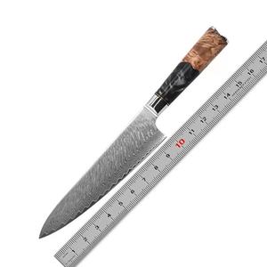 HK Traditional 67-layer Vg10 Damascus Ambidextrous Polished Sustainable Chef's <b>Knife</b> CK003 9.8cm Blade 3.0mm Thick Tree Knot - Product Image 6