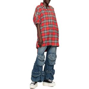 Nuevos Jeans de Mezclilla Azules Multibolsillos para Mujer, Sin Elasticidad - Product Image 4