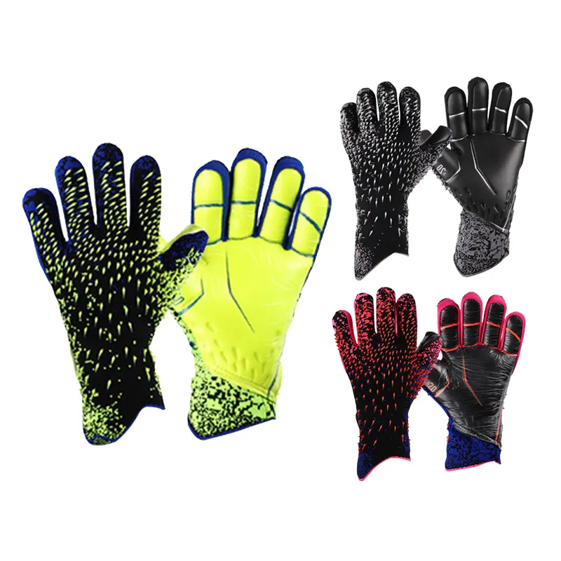 Make design your own brand 1 pair latex receiver hand soccer goalkeeper football goalie gloves